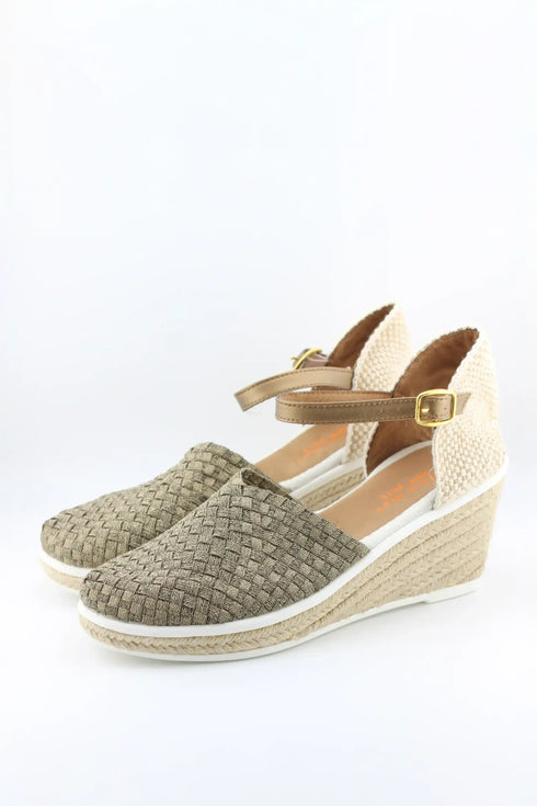 Bernie Mev Braided Espadrille Sandals with Ankle Strap